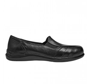 Aravon Faith black slip-on casual loafers