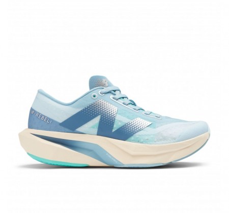 New Balance Women FuelCell Rebel v4 Quarry Blue/Chrome Blue/Heron Blue