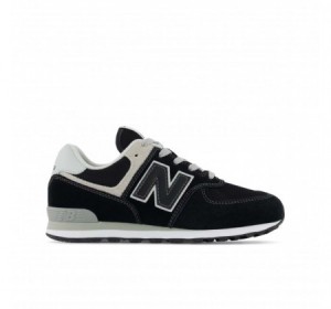 New Balance Big Kids 574 Core Black/White