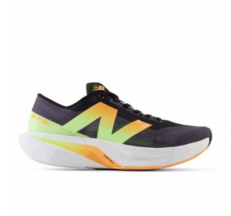 New Balance Men FuelCell Rebel v4 Black with Graphite and White Peach