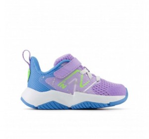 New Balance Infant Rave Run v2 Bungee Lace Lilac Glo/Sky Blue/Pixel Green