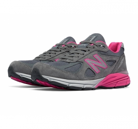 grey and pink new balance sneakers