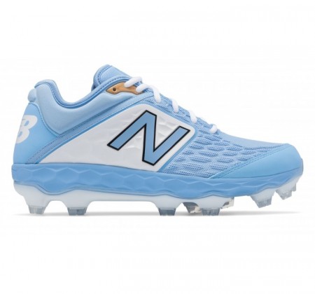 new balance blue and white cleats